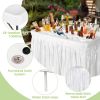 Large Ice-Cooled Folding Serving Table with Matching Skirt