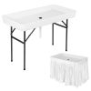 Large Ice-Cooled Folding Serving Table with Matching Skirt