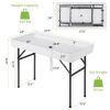 Large Ice-Cooled Folding Serving Table with Matching Skirt
